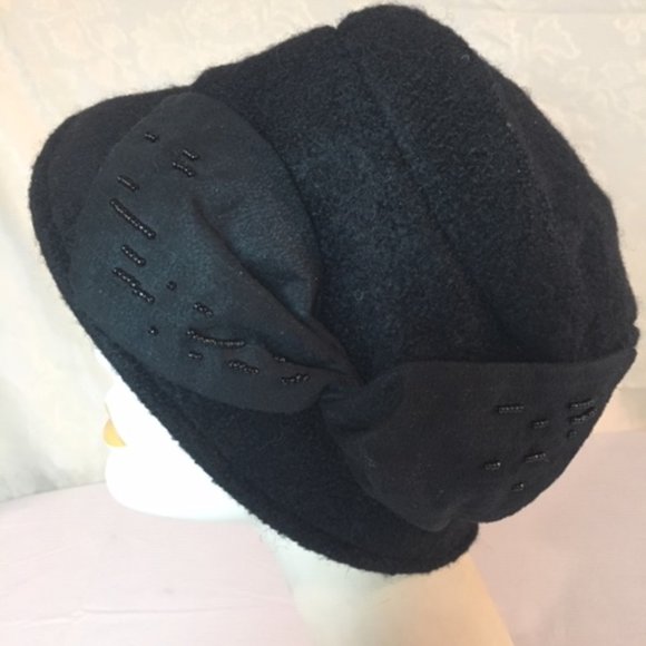 Vintage Saks Fifth Ave Black Wool Hat main image 5